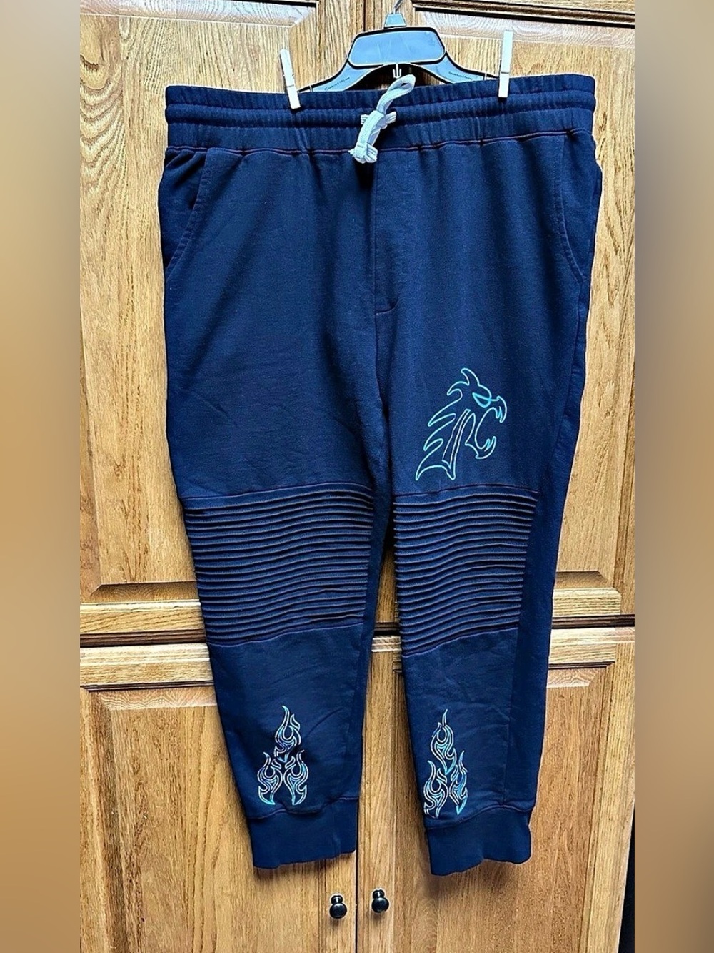 Disney Villains Hades Blue Jogger Sweatpants Mens XL